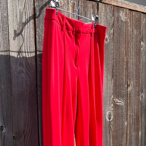 Rachel Zoe red hi-rise flare wide leg pant size large - Picture 4 of 17